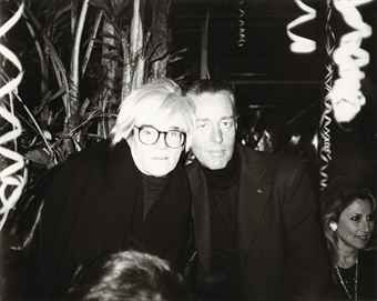 Warhol and Halston. @ Studio 54.  Photo Credit, Christie's